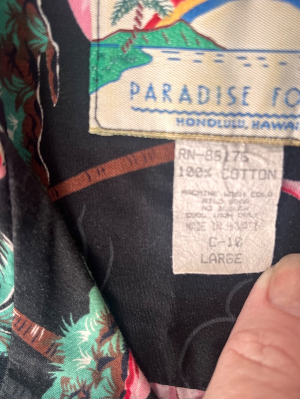 Paradise Found Hawaii Flamingo Aloha Shirt 🌴🦩 *Vintage* - Picture 4 of 6